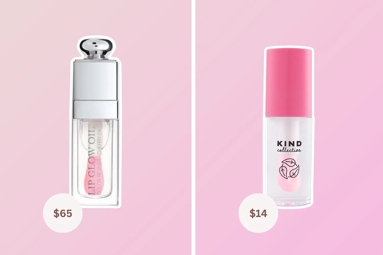 dior lio glow oil and the kind collective lip oil 