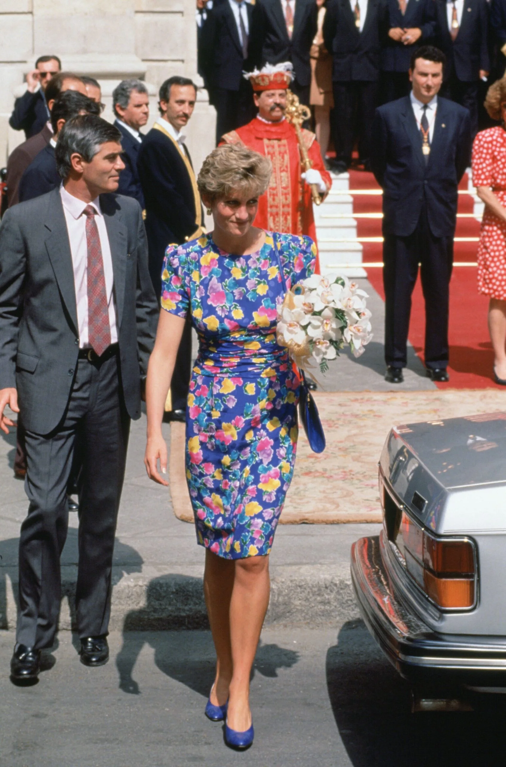 Princess Diana Belville Sassoon floral dress