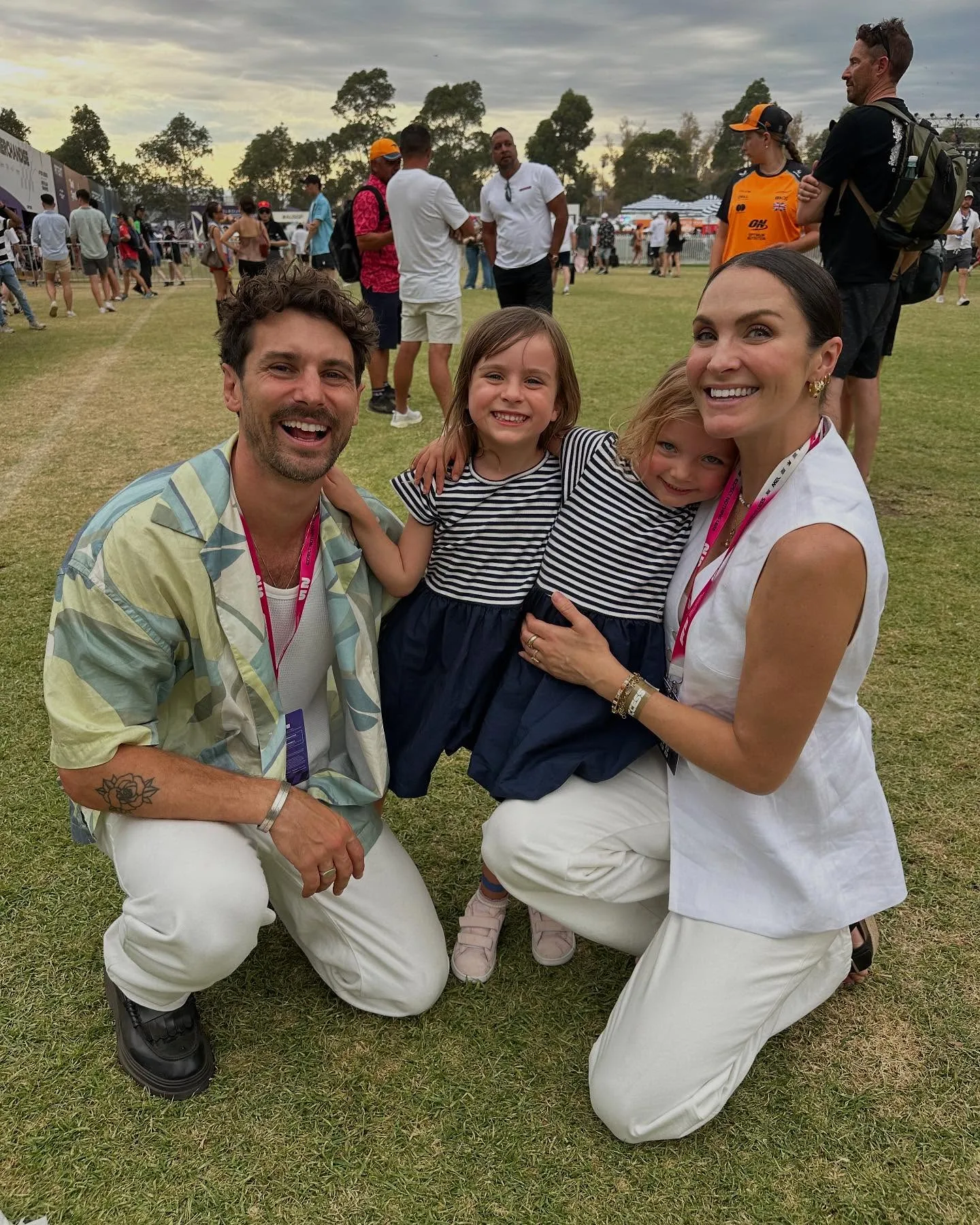 Laura Byrne with kids marlie mae and lola 