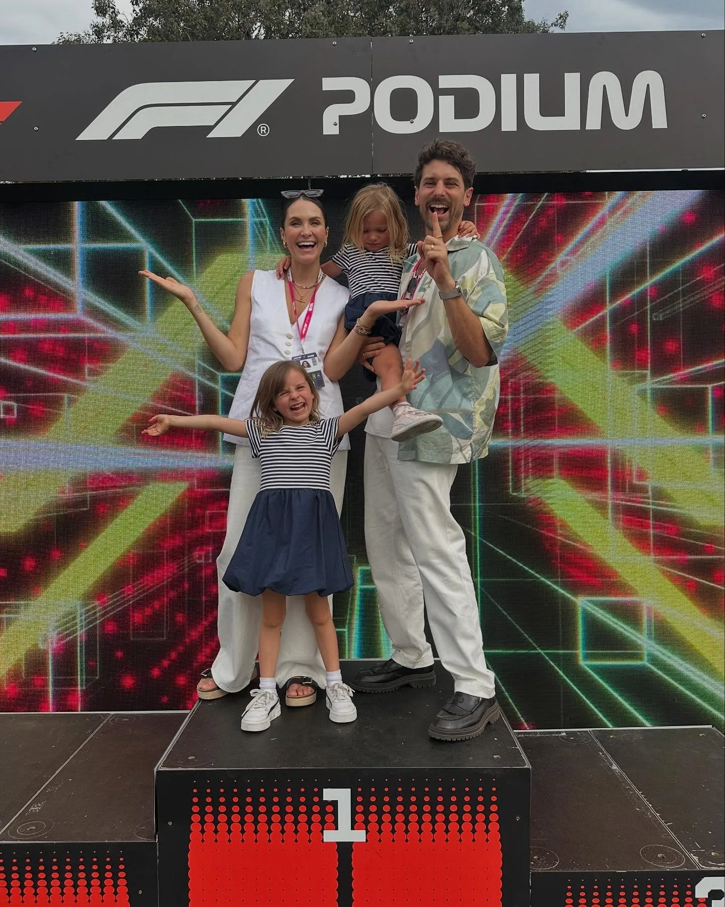 Laura Byrne with kids marlie mae and lola 