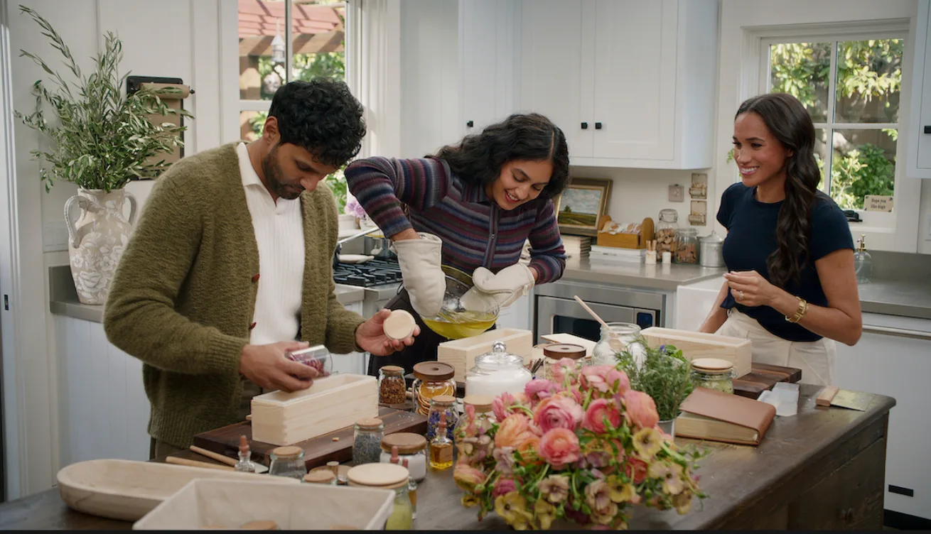 With Love Meghan, Meghan with Radhi Devlukia and Jay Shetty