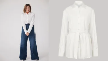kylie gillies witchery white shirt