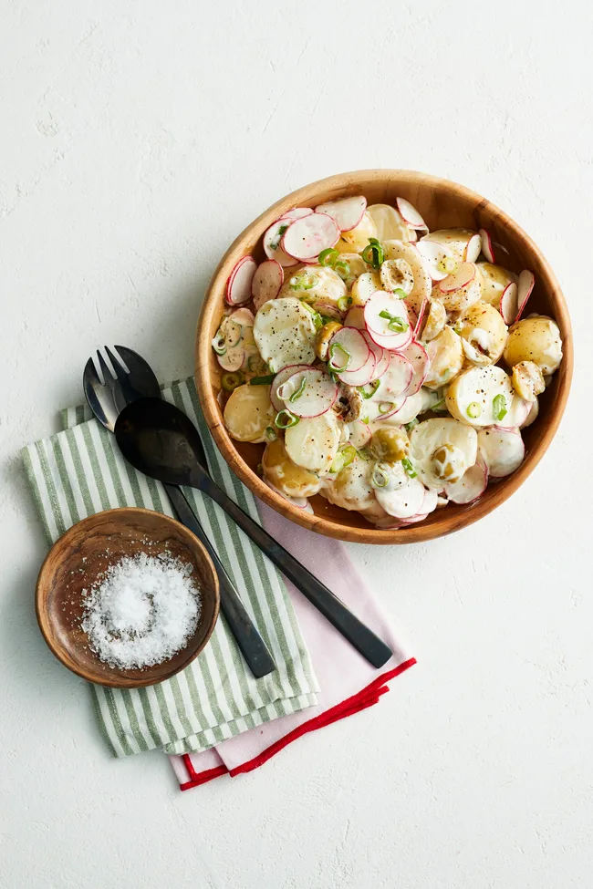 creamy potato and radish salad