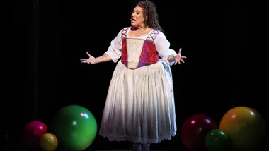 Casey Donovan on stage in $ Juliet.