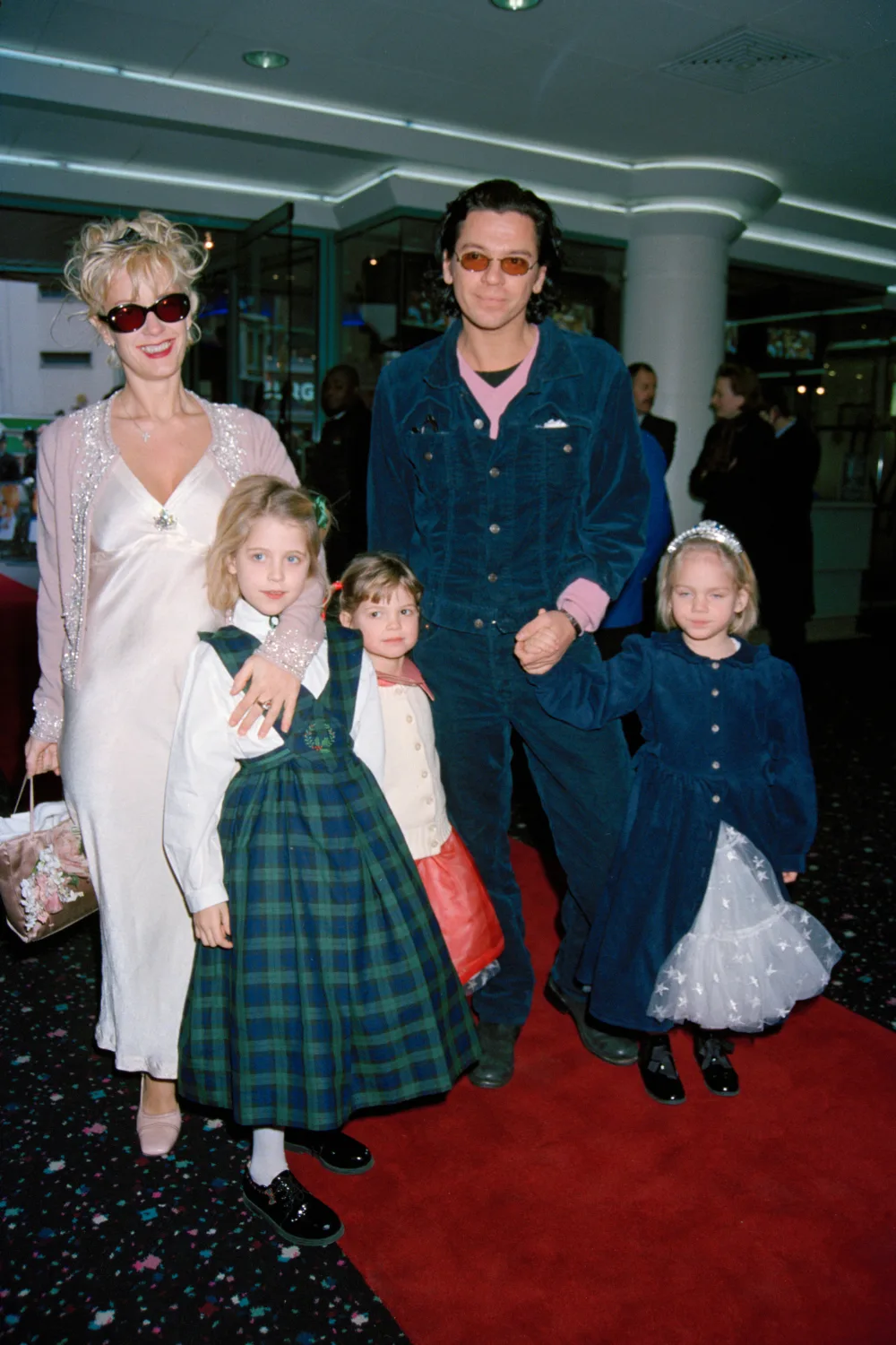 Paula Yates and her children with Michael Hutchence 1996