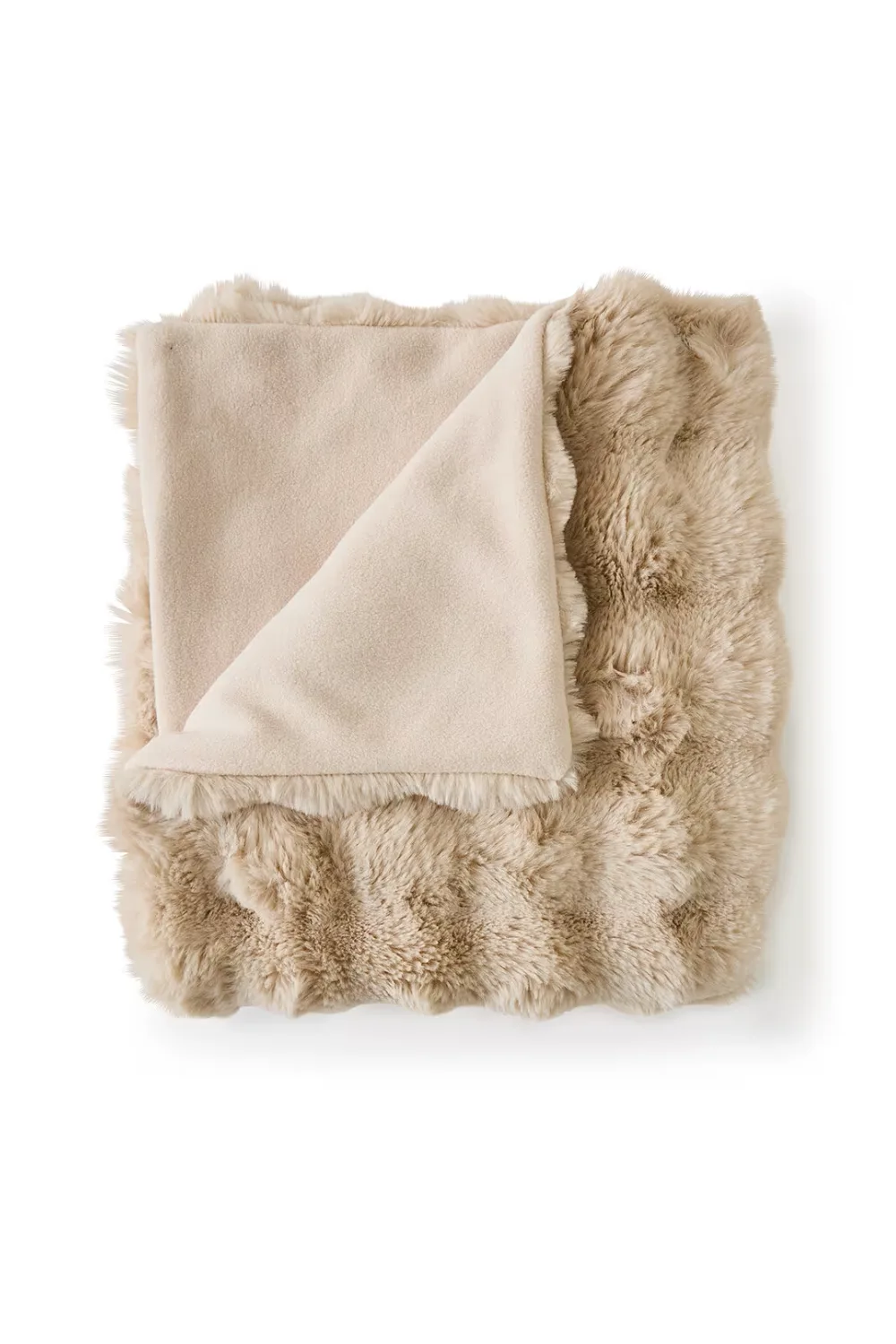 kmart taupe faux fur throw