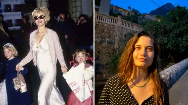 Paula Yates with children and Tiger Lily Hutchence