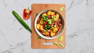 Chipotle beef hash brown bake