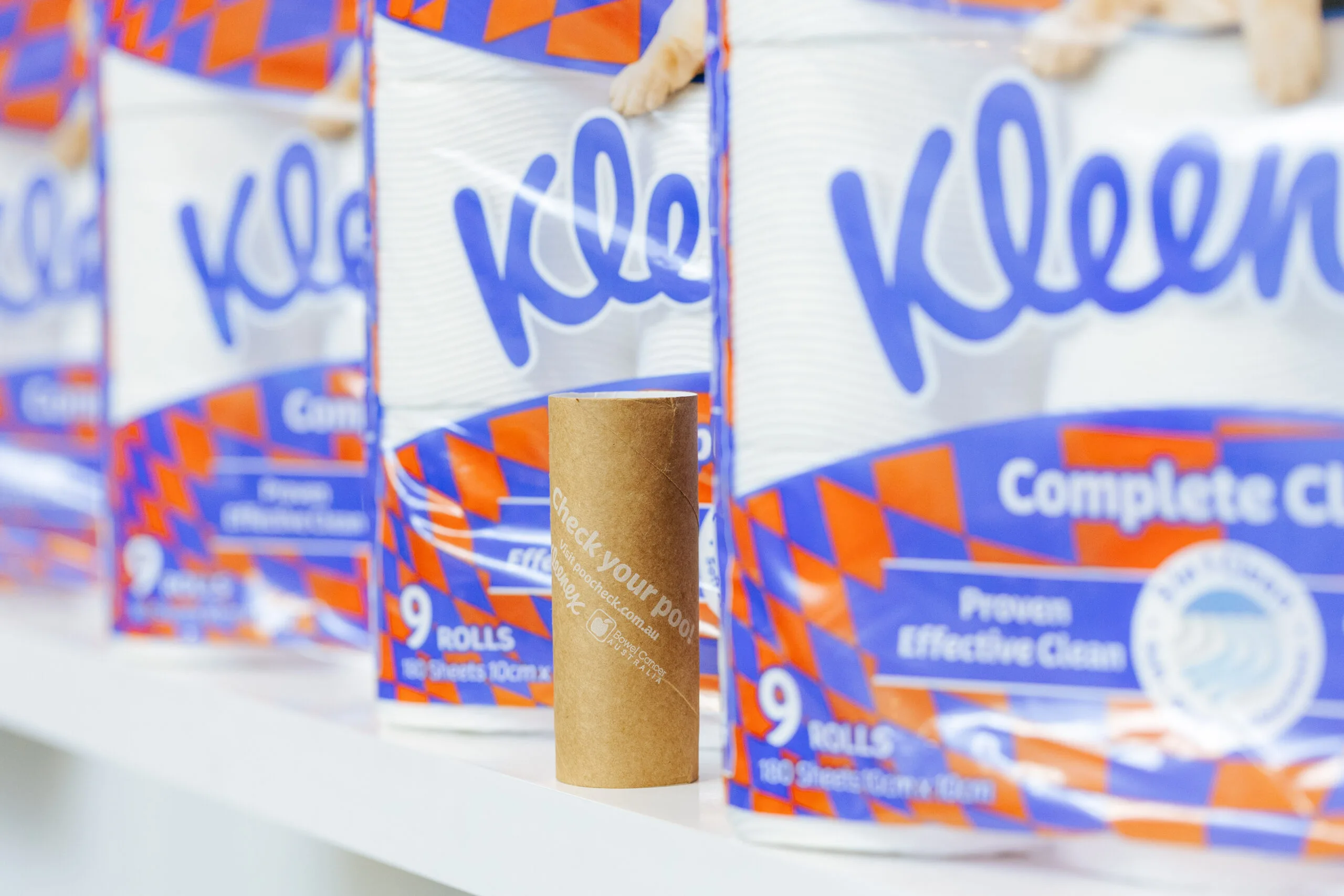 Kleenex Bowel Cancer Australia toilet roll campaign