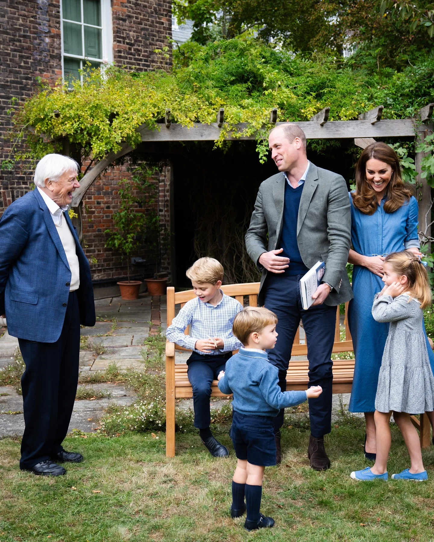 David Attenborough Prince William Princess Kate family