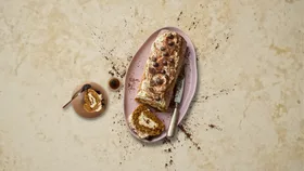 Tiramisu sponge roll