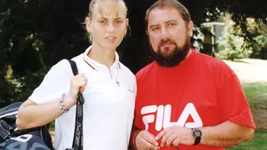 Jelena Dokic with her father