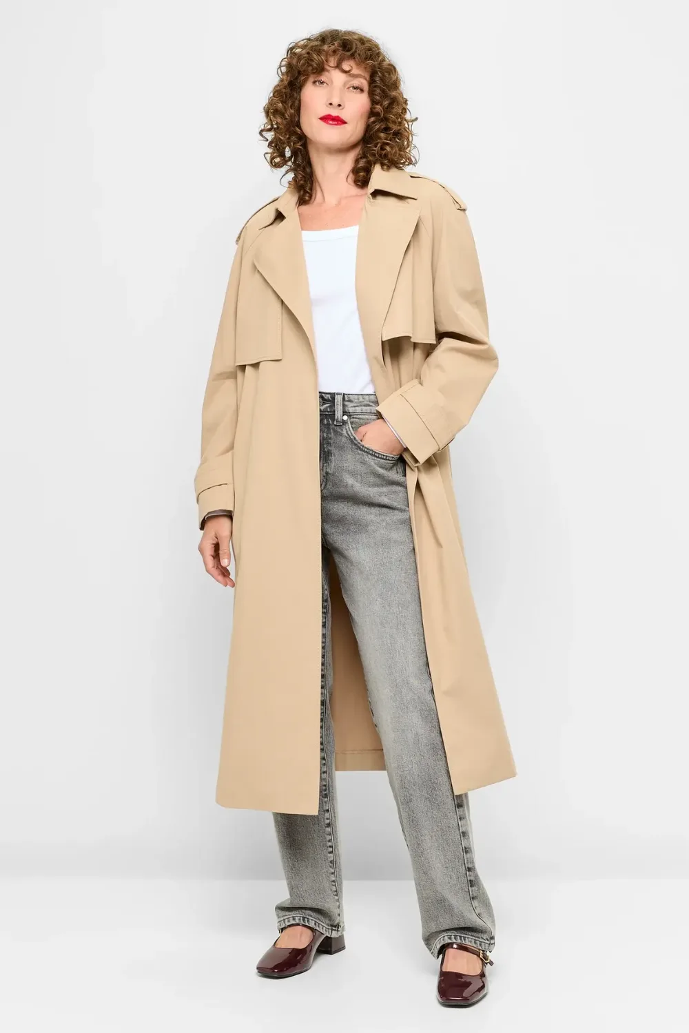 Target women's trench coat neutral stone