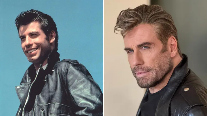 John Travolta as Danny Zuko in Grease and at a Grease sing-along