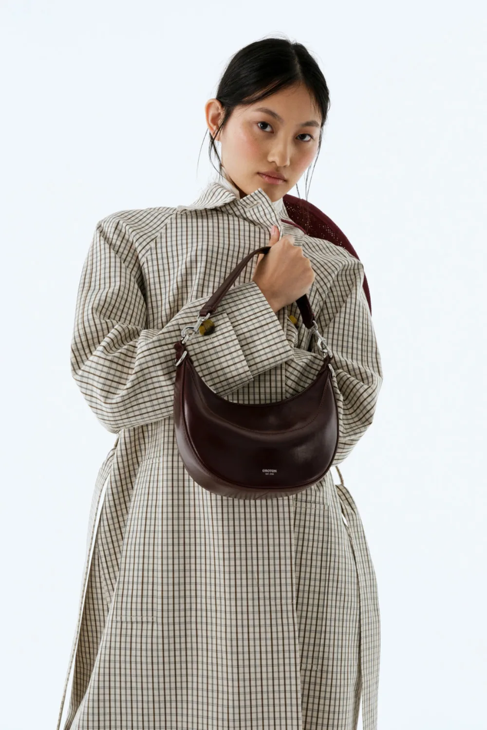 oroton brown handbag 