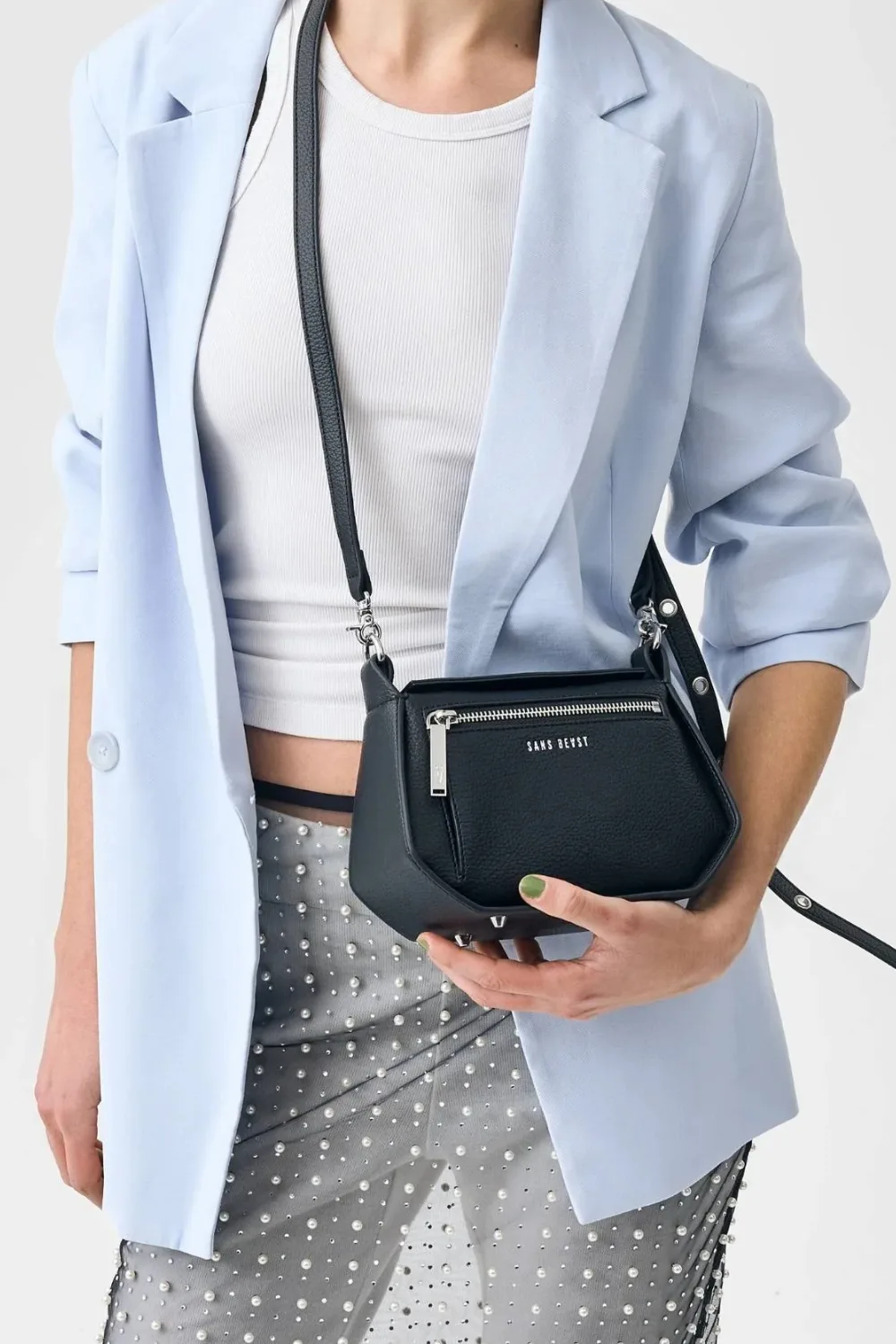 sans beast black handbag 