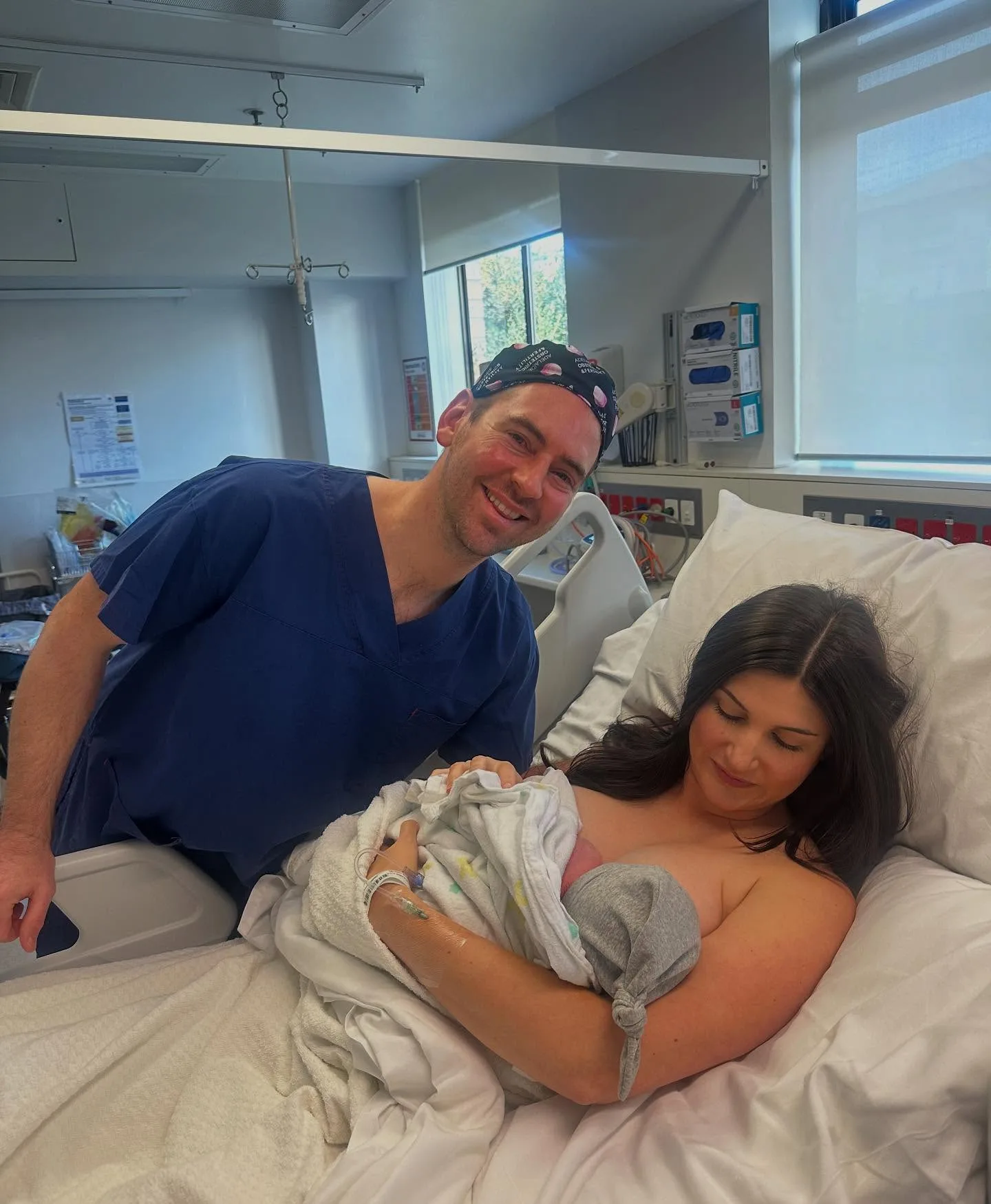 MasterChef contestatnt Callum Hann and his wife Crystal and their newborn baby Fleur