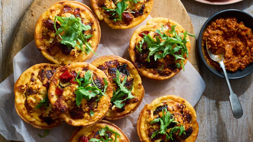 Harissa veggie tarts