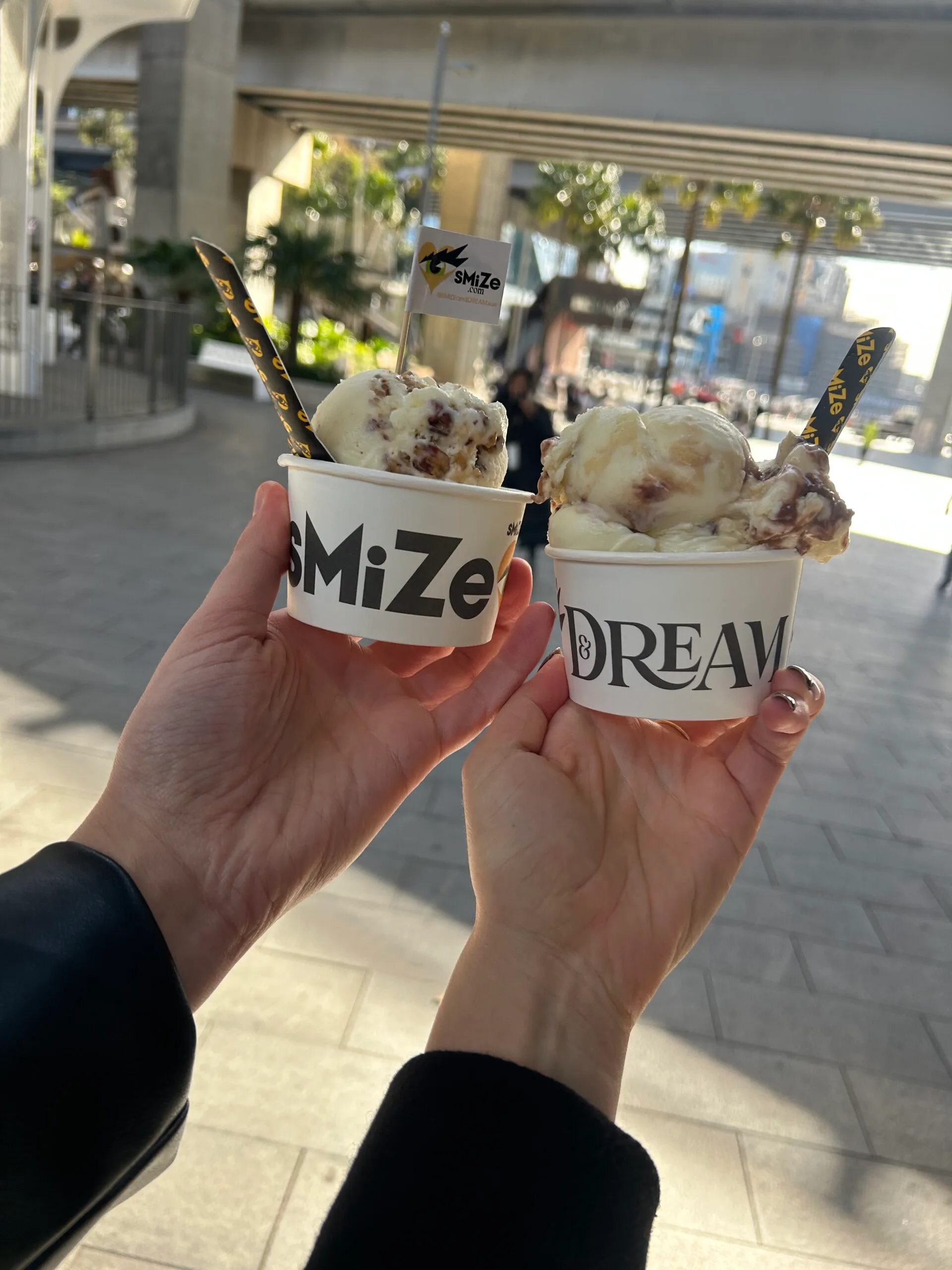 hands with ice cream