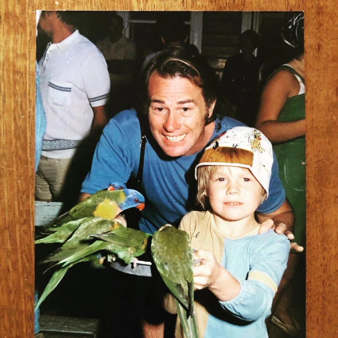 Jason Donovan with his father Terrance when he was younger
