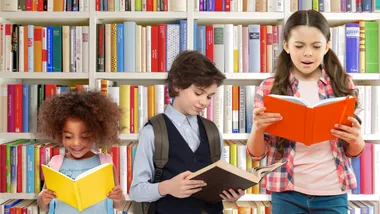 Kids reading books