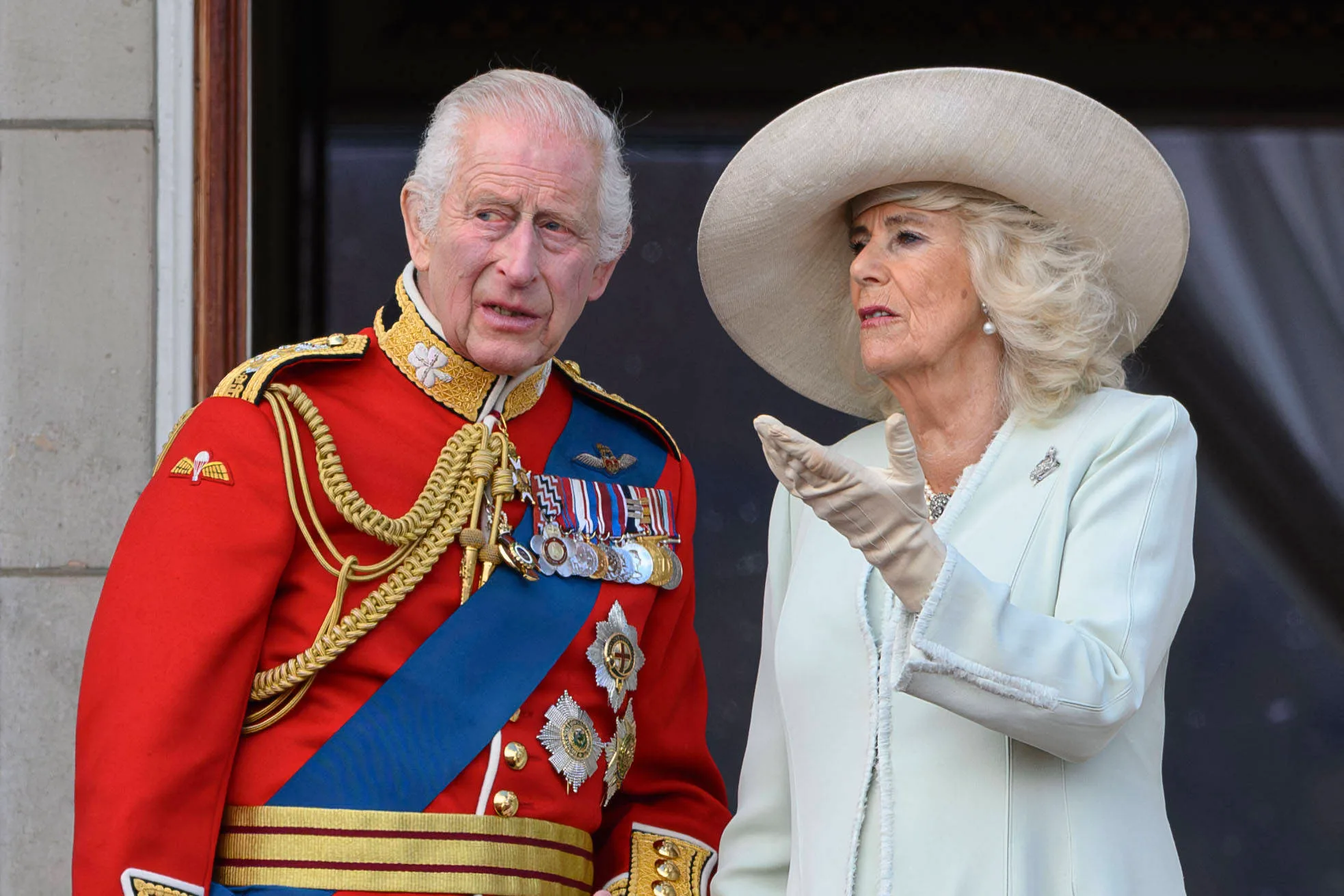 king charles queen camilla trooping the colour