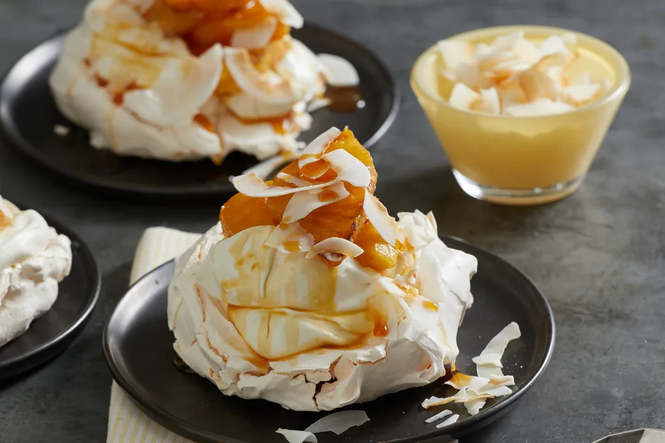 This Pina Colada Pavlova recipe is a guaranteed party pleaser