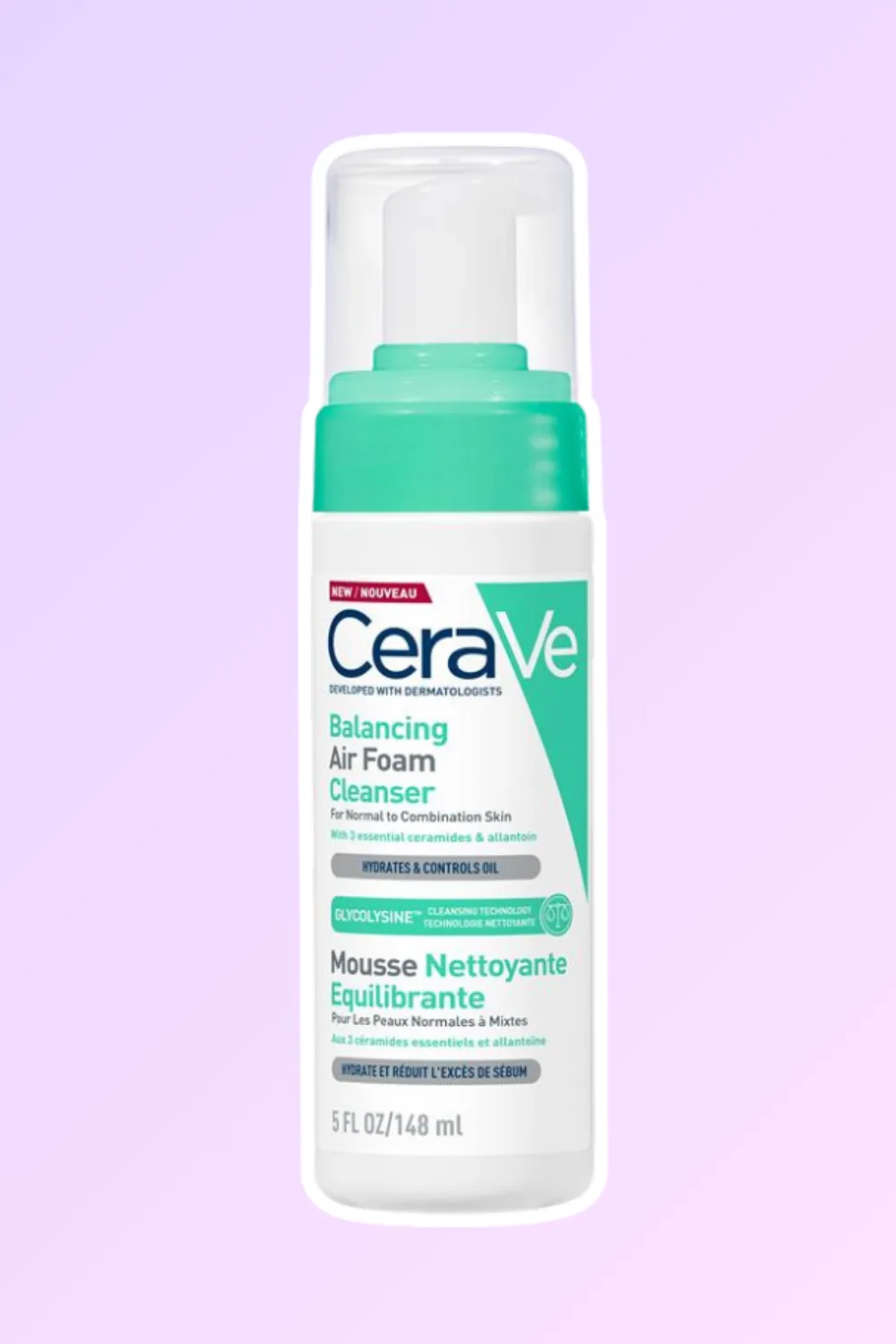cerave balancing air foam cleanser