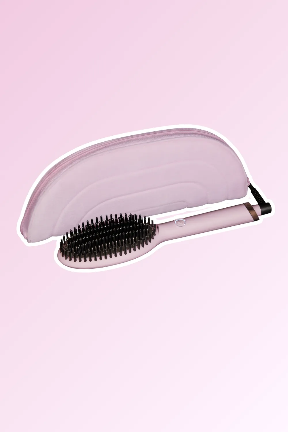 ghd glide hair straightening brush pink sorbet collection