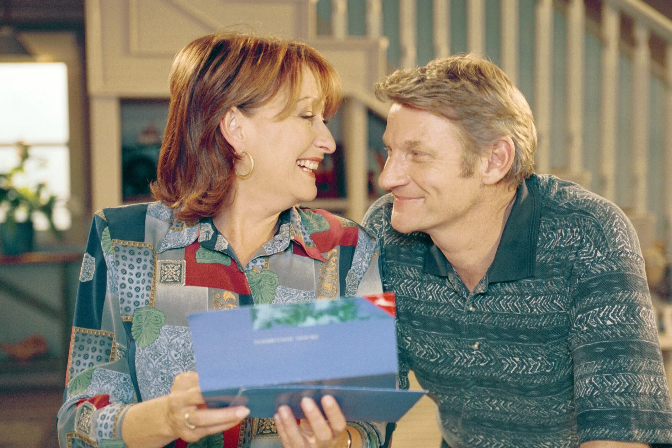 Lynne McGranger as Irene Roberts on Home & Away with her love interest Ken Smith before he died