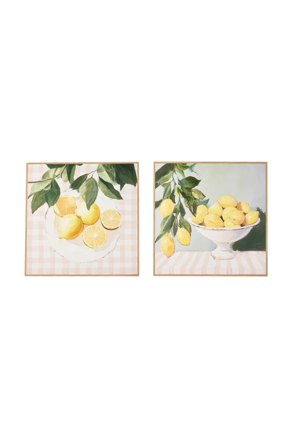 kmart 2 pack framed lemon canvas