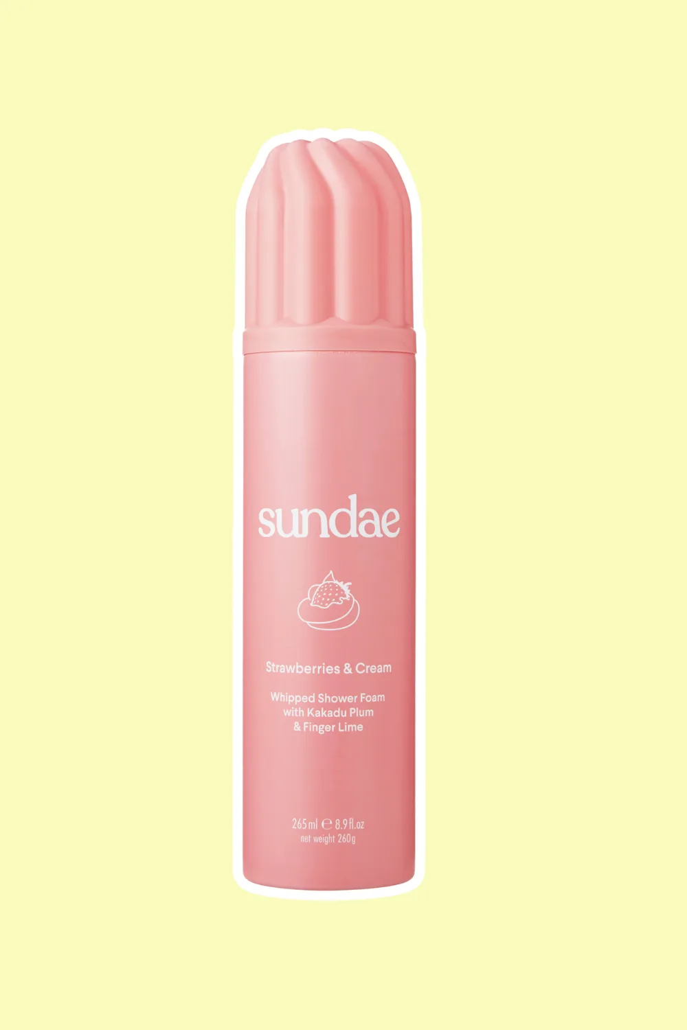 sundae body whipped shower foam strawberry & cream 
