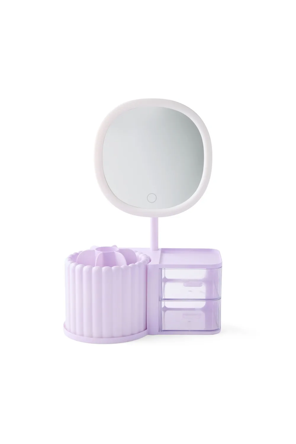 kmart cosmetic organiser with mirror lilac