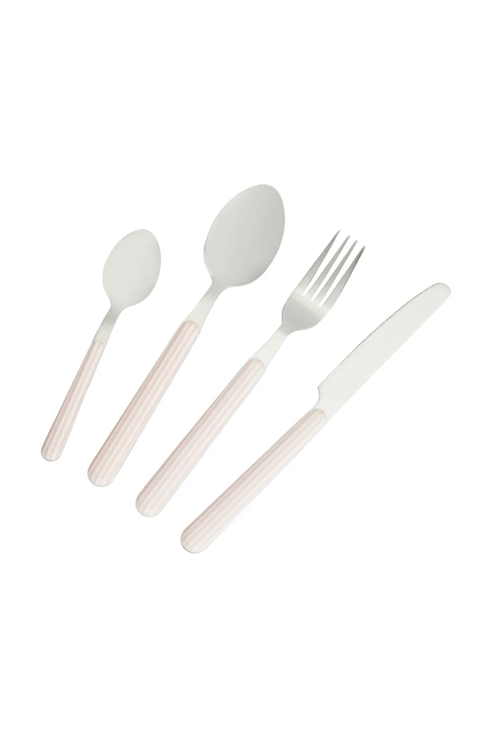 kmart 16 piece cutlery set lilac stipe