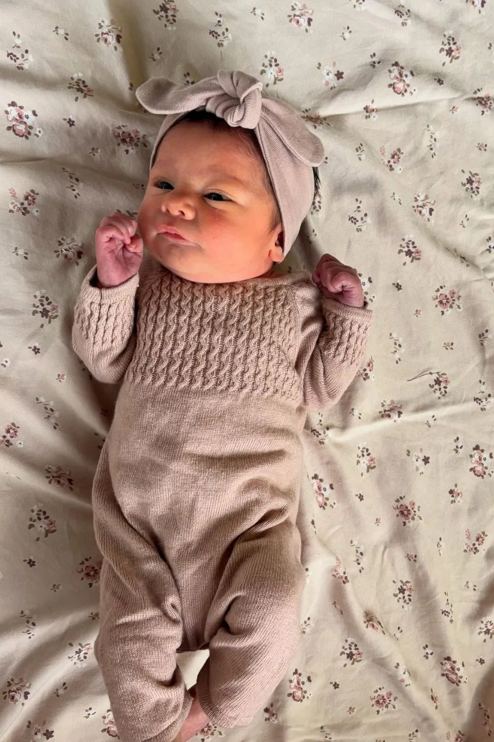 MasterChef star Callum Hann's baby girl Fleur wearing pink