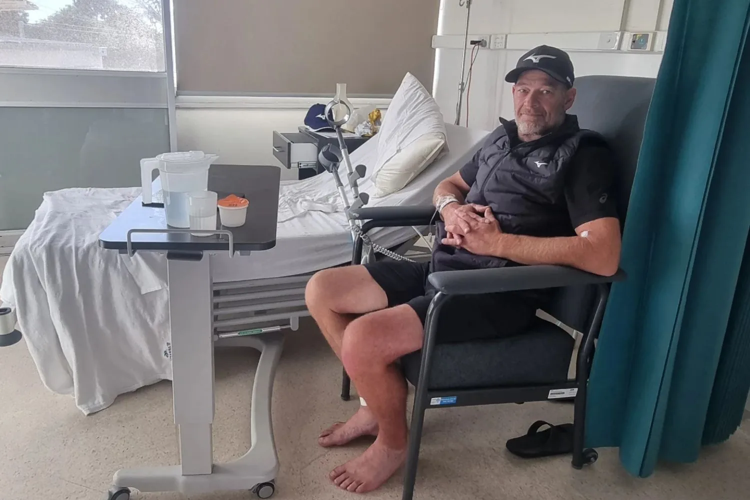 Foreman Keith pictured in hospital after his big health scare