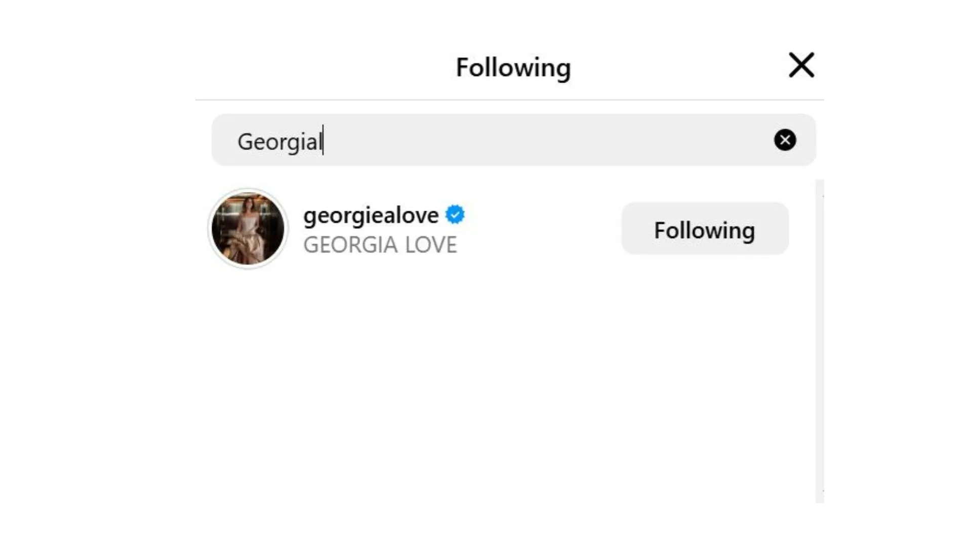 Chris follows Georgia