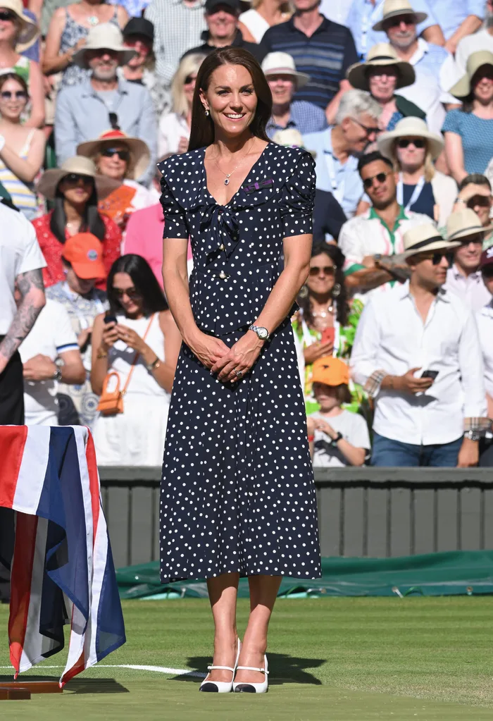 Kate Middleton attends the Wimbledon men's single final in 2022