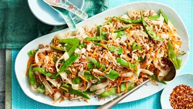 Ginger pork noodle stir fry