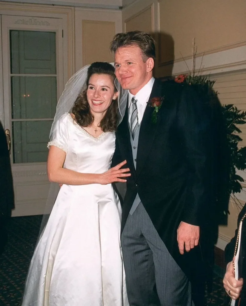 Gordon Ramsay wedding day with wife in 1996