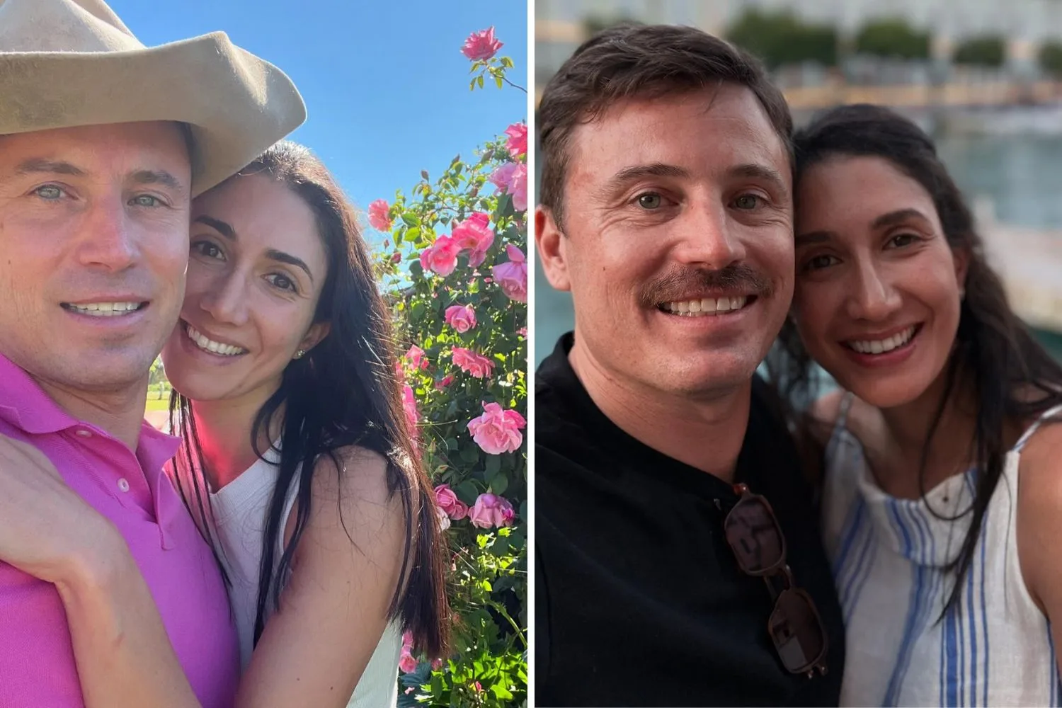 James Tobin is pictured with his wife Farrah