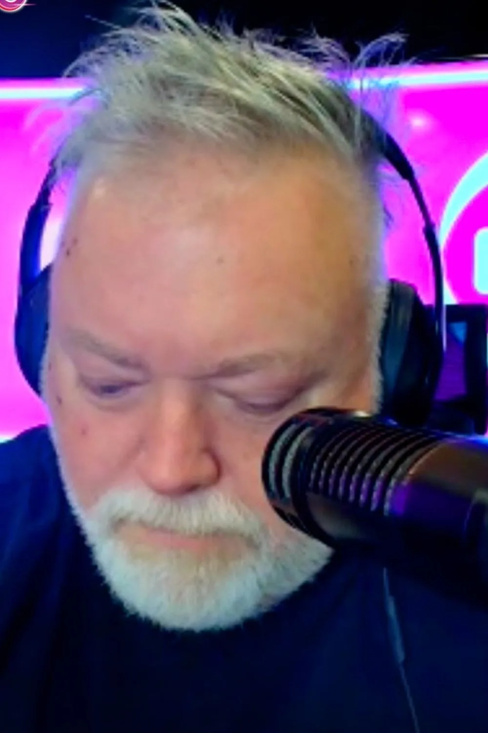 Kyle Sandilands revealing the news of his aneurysm live on air