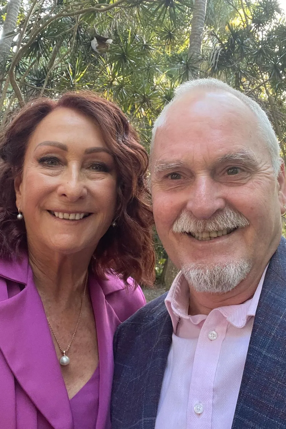 Lynne McGranger and husband Paul at her daughter's wedding