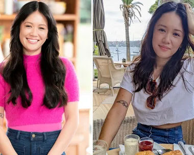 Natalie Tran on the set of The Great Australian Bake Off and at a cafe
