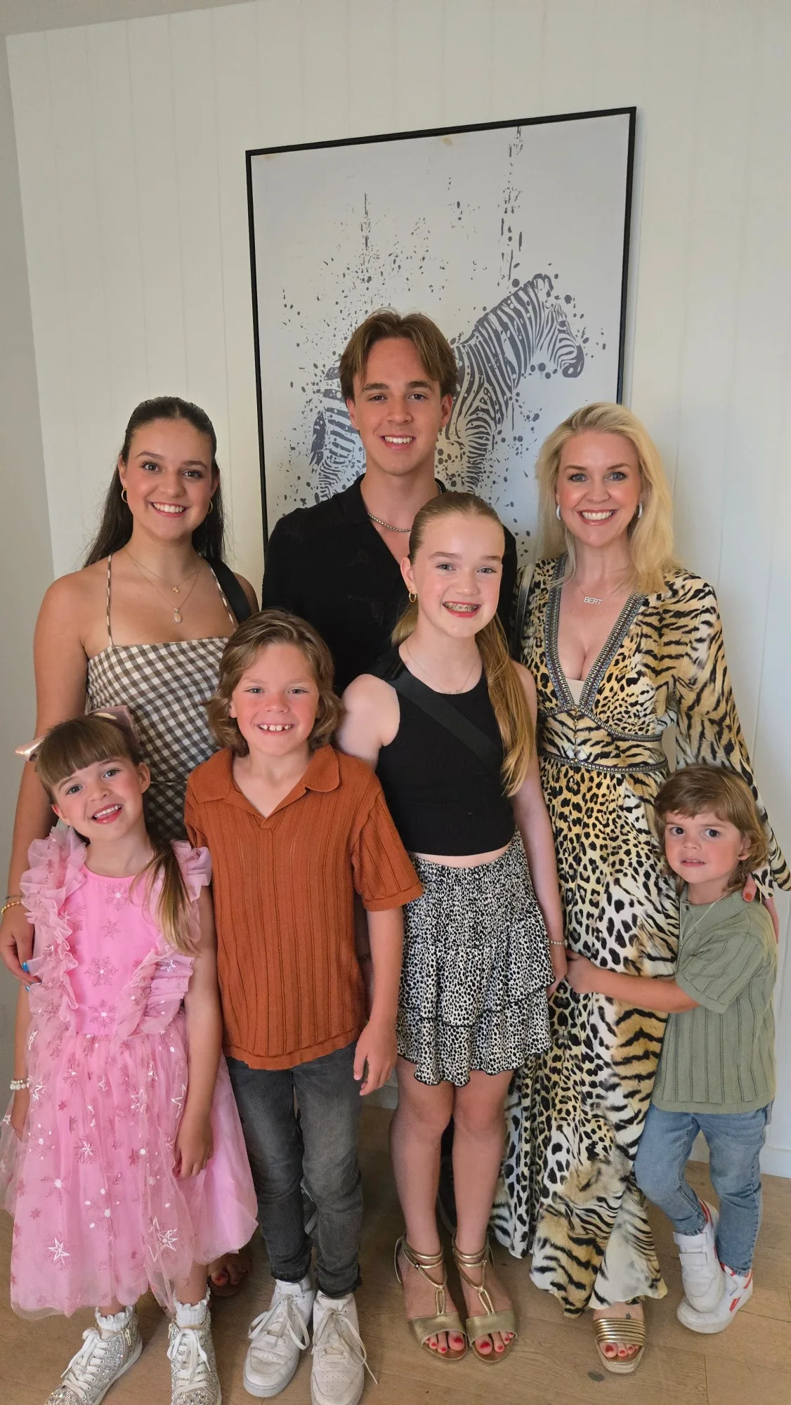 Lauren Newton with her six children