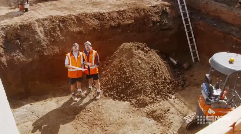 Robby and Mat wine cellar The Block
