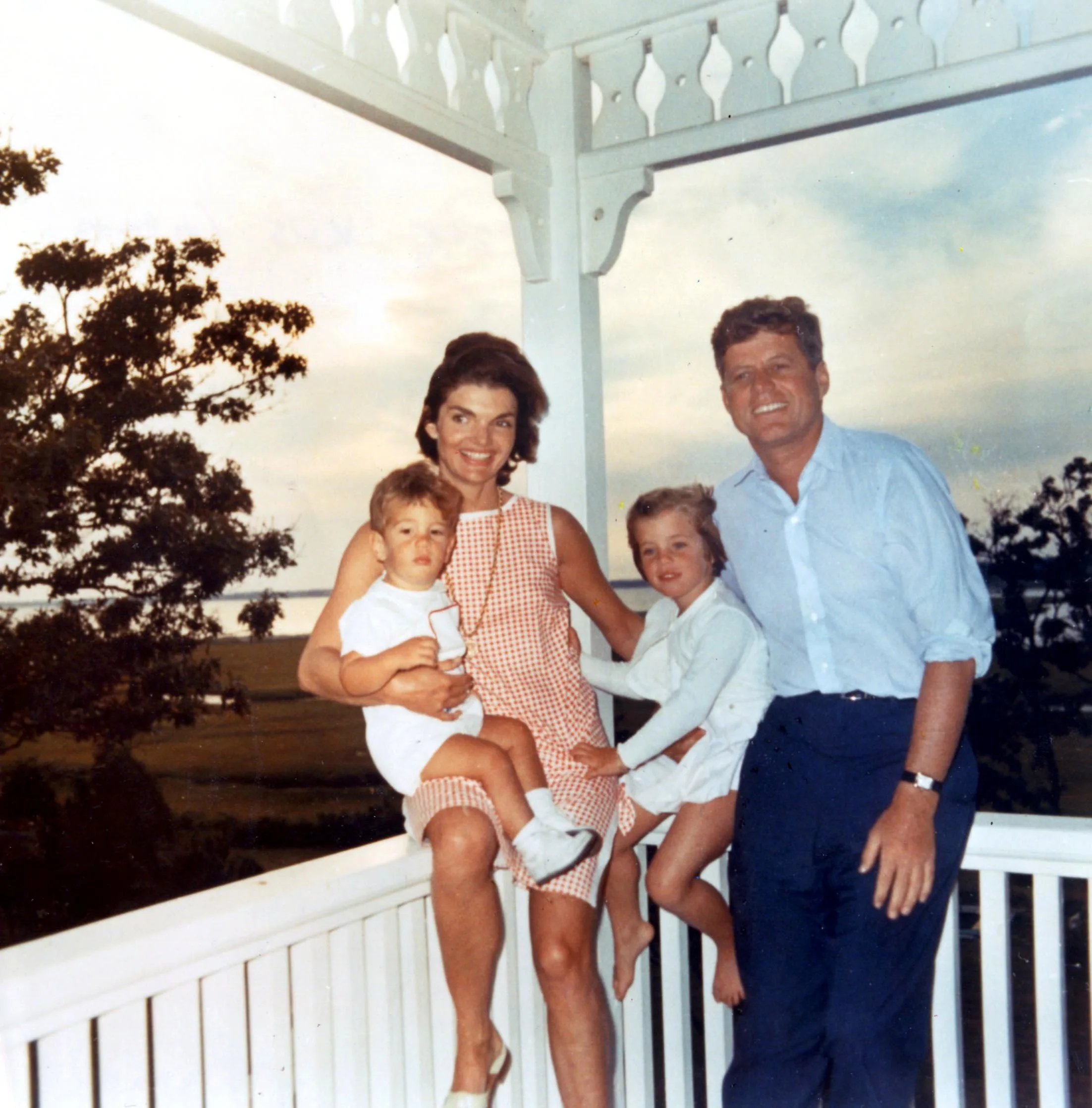 Jackie Kennedy JFK and their children.
