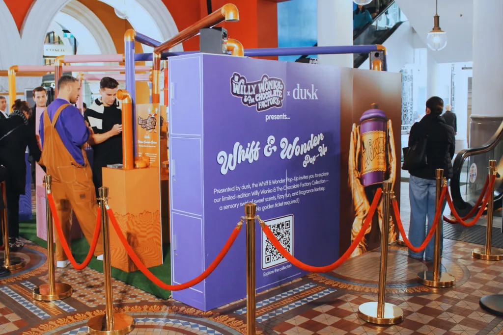 dusk willy wonka activation at sydney qvb