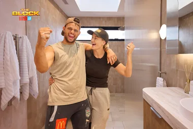 All of the details from Britt and Taz’s bathroom on The Block