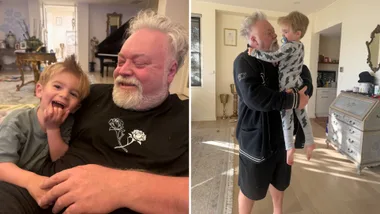 Kyle Sandilands and son Otto
